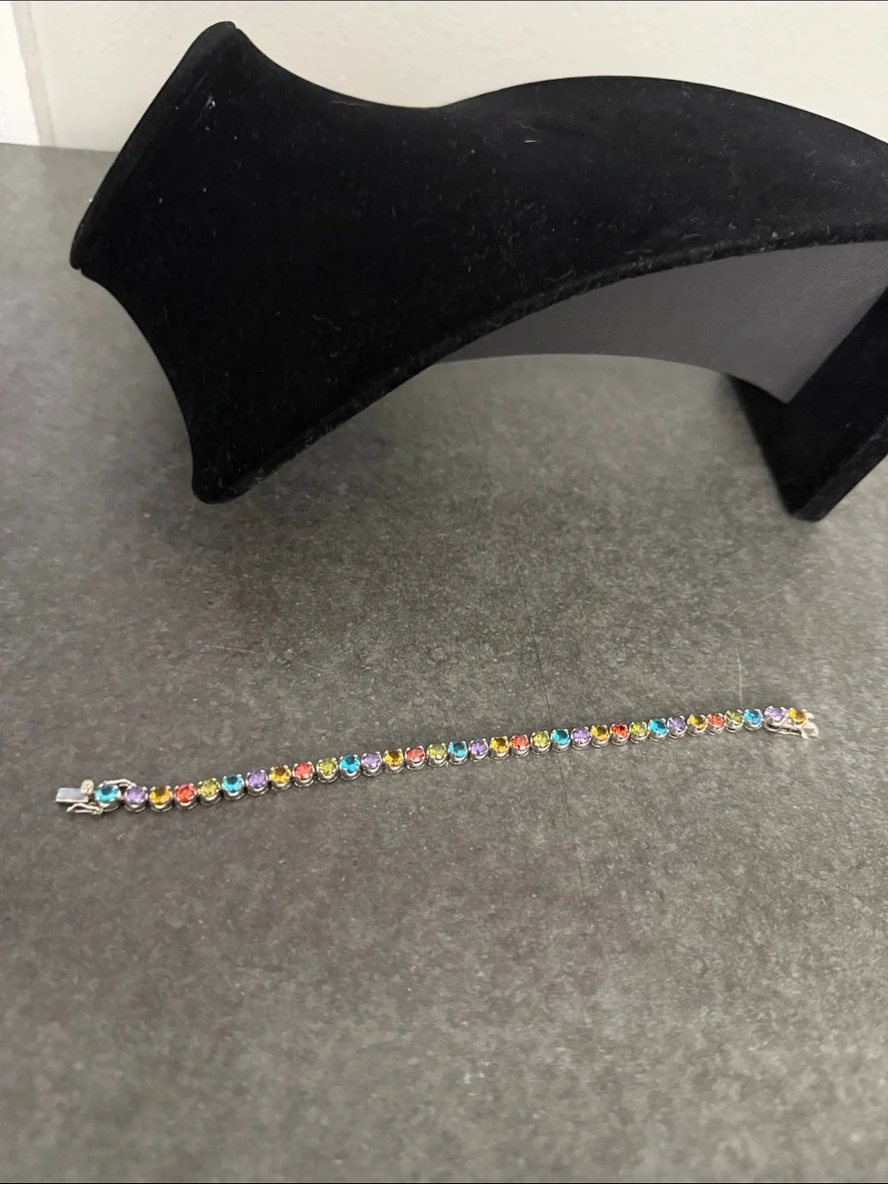 Multicolor Crystal Tennis Bracelet - Women's Fashion Jewelry